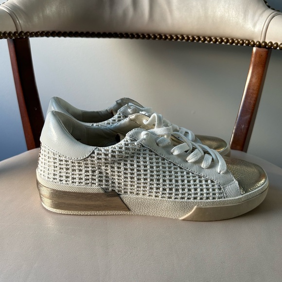 Dolce Vita gold metallic and white sneakers - Picture 4 of 7